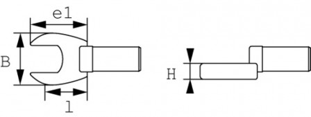 embout dyna rond fourche deportee 15 mm