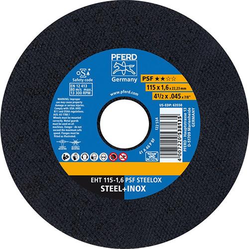 Meule à tronçonner droite A46PPFS-INOX 115x1,6mm 