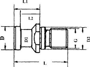 Tirettes courtes DIN69872 A SK50-M24 I.K 