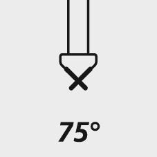 Fraise conique acier R 75 ° 12,4mm 