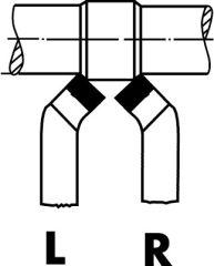 Outil tourn. carb DIN4972 gau 16x16x110mm P25/30 