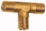 Raccord en T laiton 3 filetages mâles R3/8
