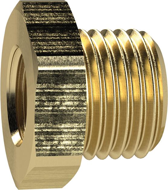 Raccord réducteur court laiton F1/4