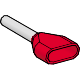 Embout D moyen 1mm² rouge DIN