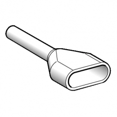 Embout D moyen 0,5mm² blanc NF
