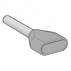 Embout D moyen 2,5mm² gris NF