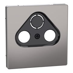 Enjo prise télé + radio nickel