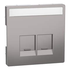 Enjo étiquette RJ45x2 nickel