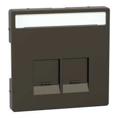Enjo étiquette RJ45x2 mocca