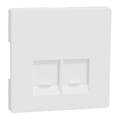 Enjo simple RJ45x2 blanc mat