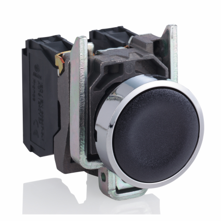 Harmony XB4 - bouton poussoir à impulsion - Ø22 - noir - 1O+1F - vis étrier