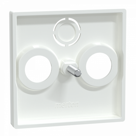 System M - Enjoliveur prise télévision TV+FM - blanc antimicrobien