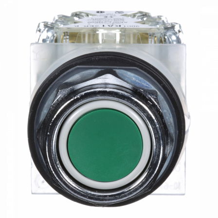 Harmony 9001K - bouton-poussoir - vert Ø30 - à impulsion affleurant - 1OF