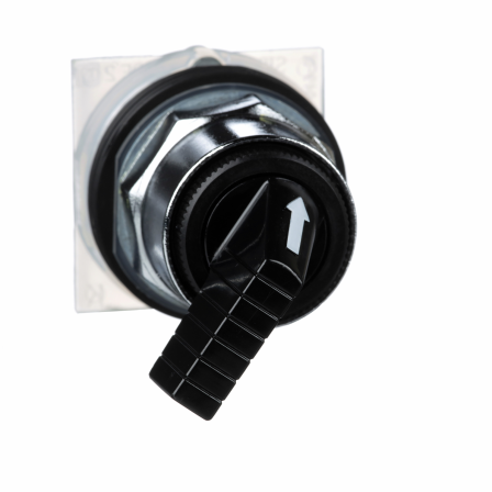 Harmony 9001K - bouton tournant - Ø30 - 2 pos. à rappel - à crosse - noir