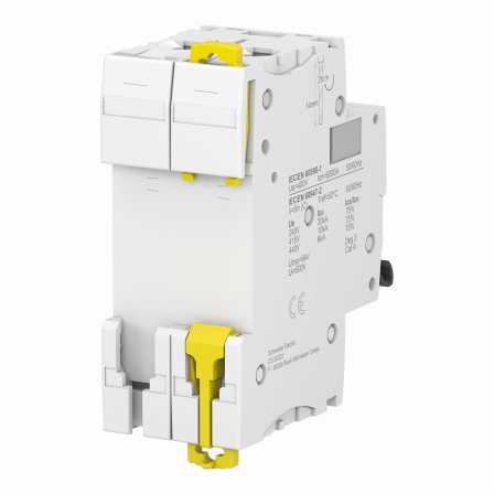 Acti9 iC60N - Disjoncteur - 2P - 25A - Courbe C - 400Vca - 6000A/10kA
