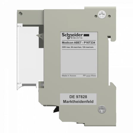 Telefast ABE7 - embase pour relais embroch. - 16 voies - fusible - relais 12,5mm