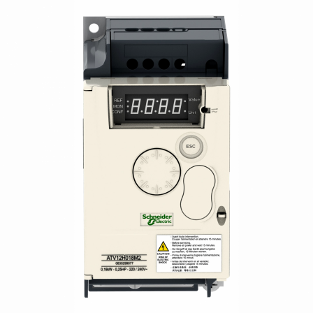 Altivar ATV12 - variateur de vit. - 0,37kW 0,55CV - 200..240V - 1ph - radiateur
