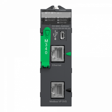 Modicon M340 - processeur - 1024 E/S TOR 256 E/S ANA - 1Modbus - 1Ethernet