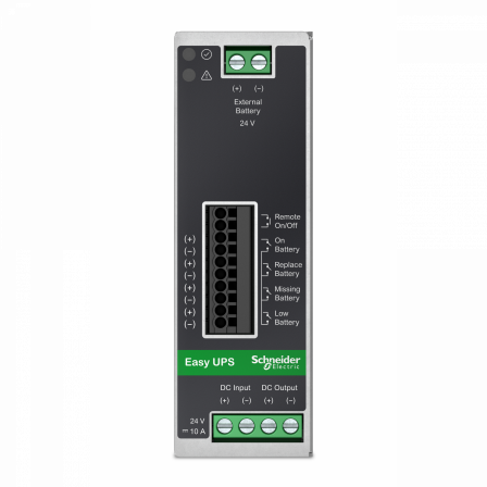 Easy UPS 480 W entrée 24VCC sortie 24VCC 20A montage sur rail DIN sans batterie