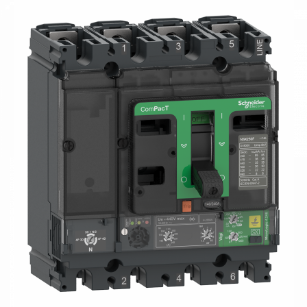 ComPacT NSX250F - Disj. Vigi - MicroLogic 4.2AB 240A - 4P4D - 36kA - fixe