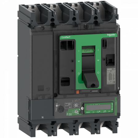 ComPacT NSX630F - Disjoncteur Vigi - MicroLogic 7.3E 570A - 4P4D - 36kA - fixe