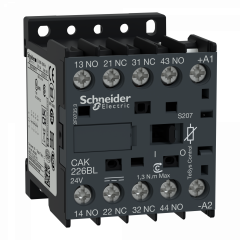 TeSys K - contacteur auxiliaire - 2F+2O - 24VBC - cosses fermées ferroviaire