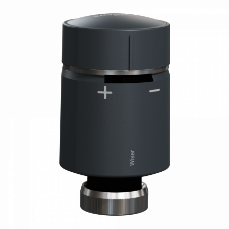 Wiser - tête de vanne thermostatique connectée liaison zigbee - anthracite