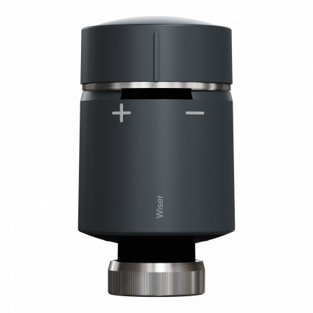 Wiser - tête de vanne thermostatique connectée liaison zigbee - anthracite