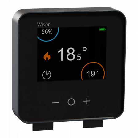 Wiser - thermostat d'ambiance connecté liaison zigbee 2,4GHz - anthracite