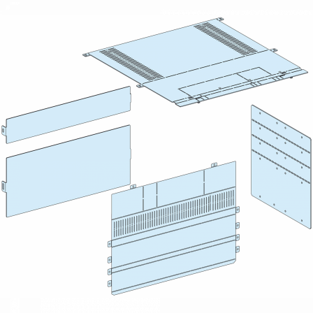 PrismaSeT P - Capot raccordement arrière NS1600-800 - fixe