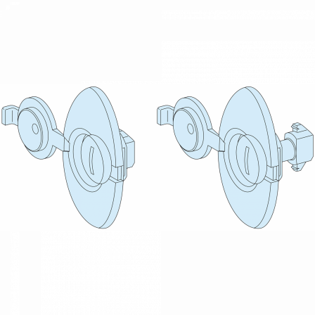PrismaSeT P - Accessoires panneau fond IP30-Syst. 1/4t - 8 longs+2 courts