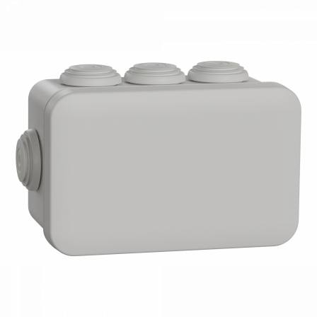 Mureva Box, boite de dérivation IP55 + embouts 105x65x55, gris
