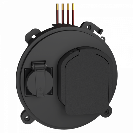 EVlink socle de prise T2S pour borne Pro AC triphasée avec prise domestique