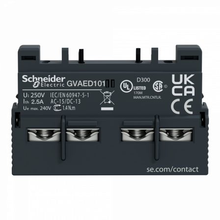 TeSys GV - bloc de contact auxiliaire - montage frontal - 2F