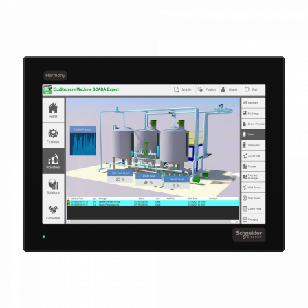 Harmony FP6 - Moniteur Ecran plat, 12pW WXGA, Dalle capacitive, DVI, 24VDC