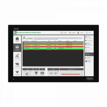 Harmony FP6 - Moniteur Ecran plat, 19pW Full HD, Dalle capacitive, DVI, 24VDC