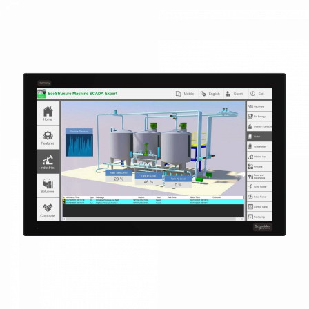 Harmony FP6 - Moniteur Ecran plat, 22pW Full HD, Dalle capacitive, DVI, 24VDC