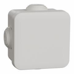 Mureva Box - boite de dérivation avec embouts - 65x65x45 - IP55 - blanc polaire