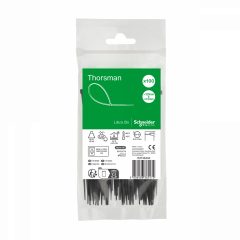 Thorsman colliers de serrage 120x2.5 Noir, 100p