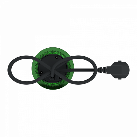 Unica System+ - bloc de prise à encastrer XS - 2P+T + USB A - câble 2m - anthra