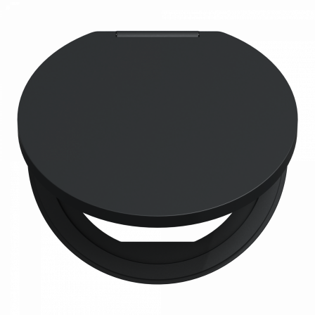 Unica System+ - couvercle anthracite opaque pr bloc de prise à encastrer XS IP42