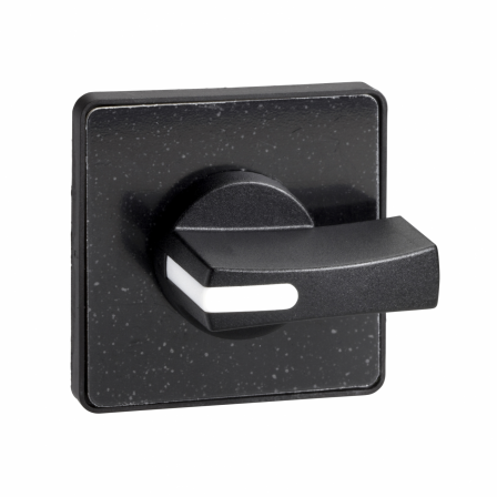 Harmony - tête de manoeuvre - 45x45mm - noir - crosse noire - marquage à graver