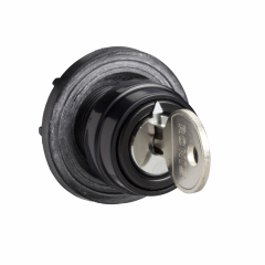 Harmony - tête de manoeuvre - 45x45mm - noir - à clé - marquage à graver