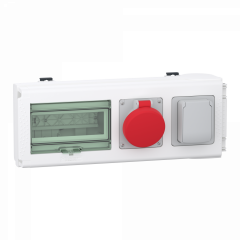 Canalis KNA - connecteur dérivation 32A - 1 prise domest schuko + 1 indus