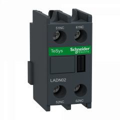 TeSys D - bloc contacts auxiliaires frontaux - 0F+2O - bornes vis-étriers