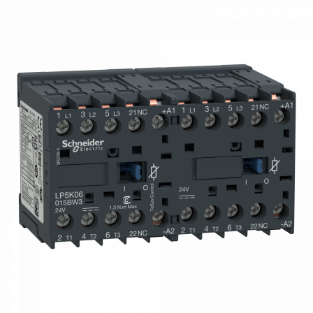 TeSys LP5K - contacteur inverseur - 3P - AC-3 440V - 6A - bobine 24Vcc