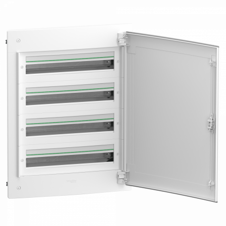 PrismaSeT XS - Coffret plastique encastré 4 rang. 24 modules - avec porte pleine