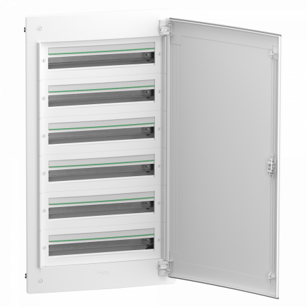 PrismaSeT XS - Coffret plastique encastré 6 rang. 24 modules - avec porte pleine