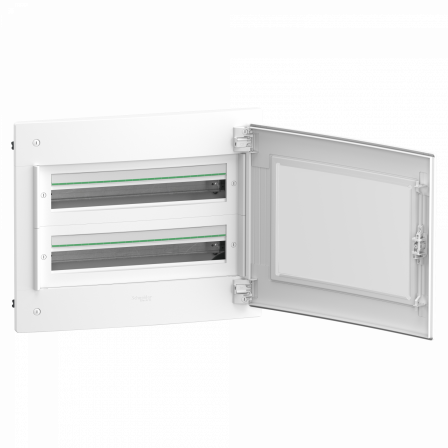 PrismaSeT XS - Coffret plastique encastré 2 rang. 24 modules - avec porte transp