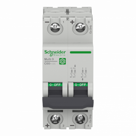 Multi9 C60H-DC - disjoncteur - 2P - 4A C 500V-DC